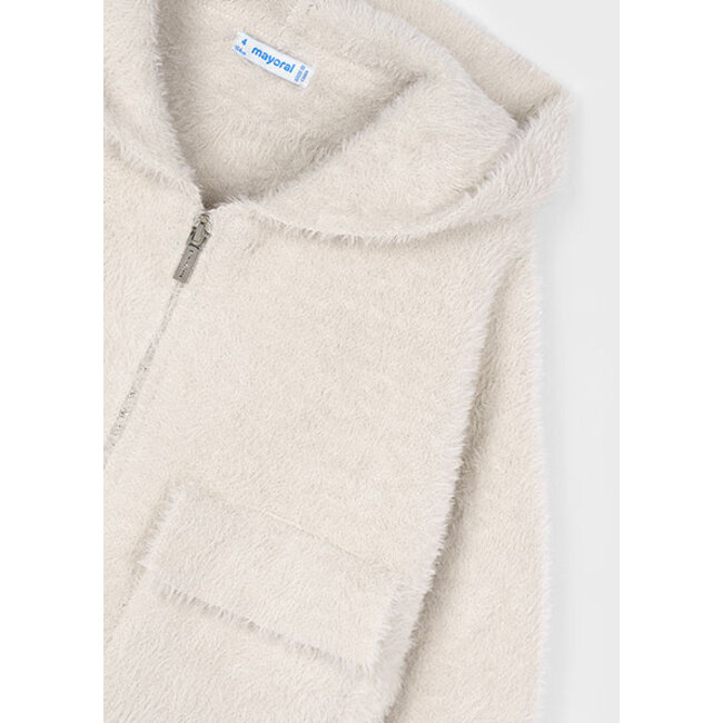 Furry knit sweater            10 Almond