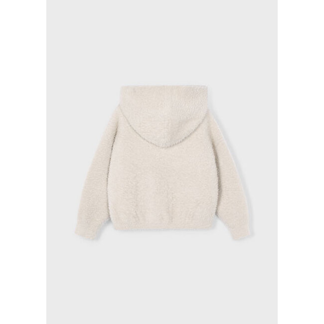 Furry knit sweater            10 Almond