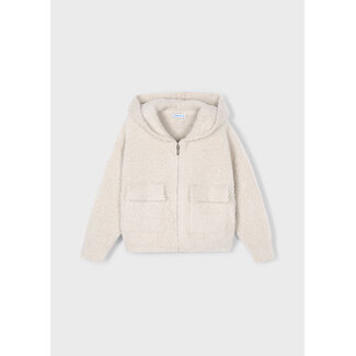 Mayoral Furry knit sweater            10 Almond