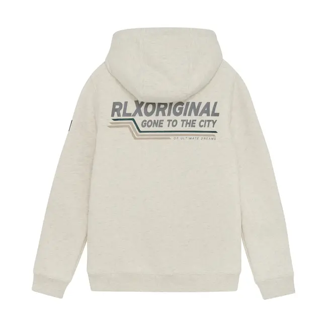 Hoodie RLXoriginal Backprint  Grey 1225 Fresh Grey Melange
