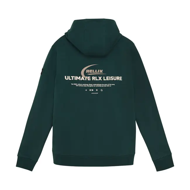 Hoodie Rellix Chestprint  Green 9330 Sea Moss