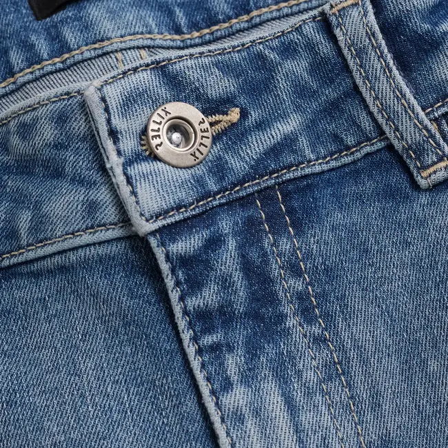 2515 Straight Fit Jeans  Blue 7195 Damaged Medium Denim
