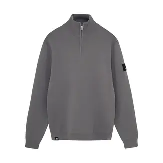 Rellix Knitwear Zip Collar  Grey 1804 Poppy Seed