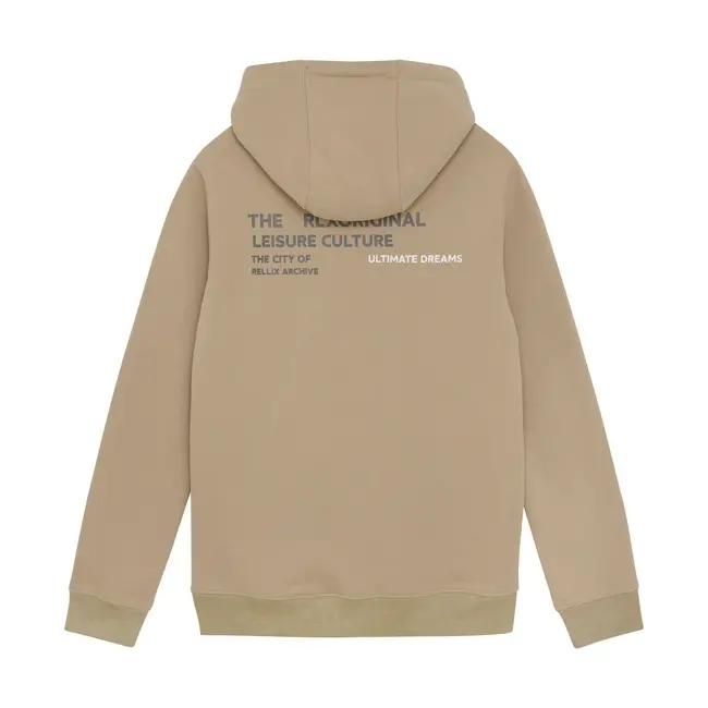 Hoodie Rellix Badge  Brown 2512 Weathered Teak