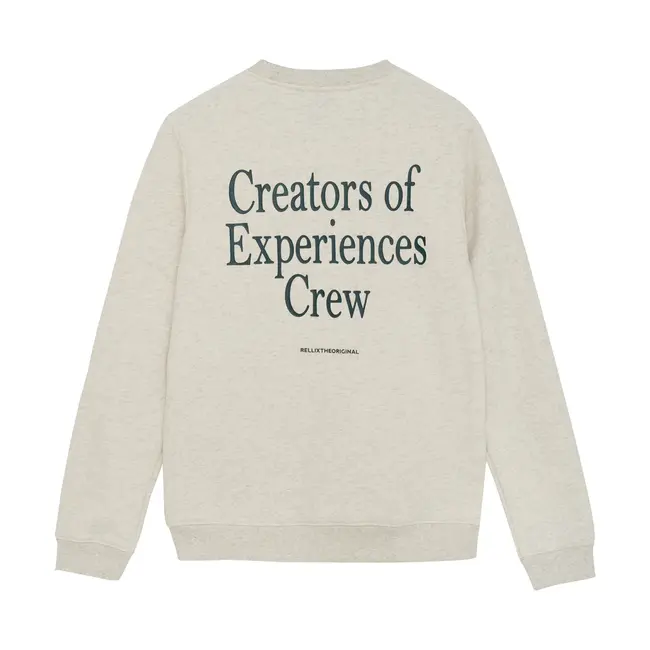 Sweater Rellix Backprint  Grey 1225 Fresh Grey Melange