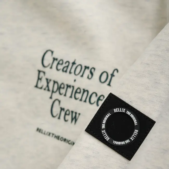 Sweater Rellix Backprint  Grey 1225 Fresh Grey Melange