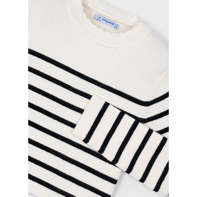 Knit striped top              18 Macchiato