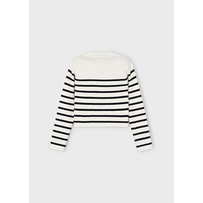 Knit striped top              18 Macchiato
