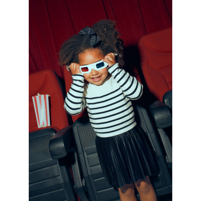 Knit striped top              18 Macchiato