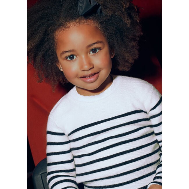 Knit striped top              18 Macchiato