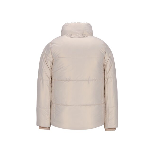 Aelin Flo girls short fancy hooded jacket 536 Metallic lt. gold