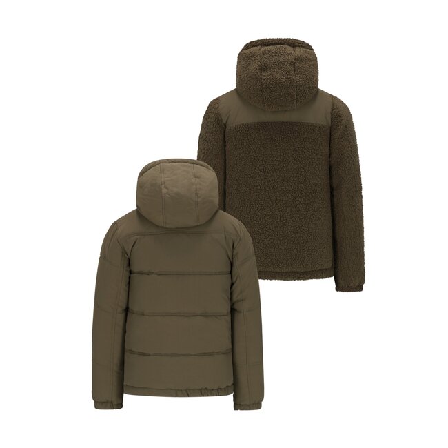 Albon Flo boys reversible hooded jacket 355 Army