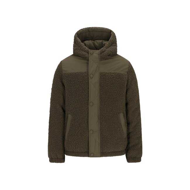 Albon Flo boys reversible hooded jacket 355 Army