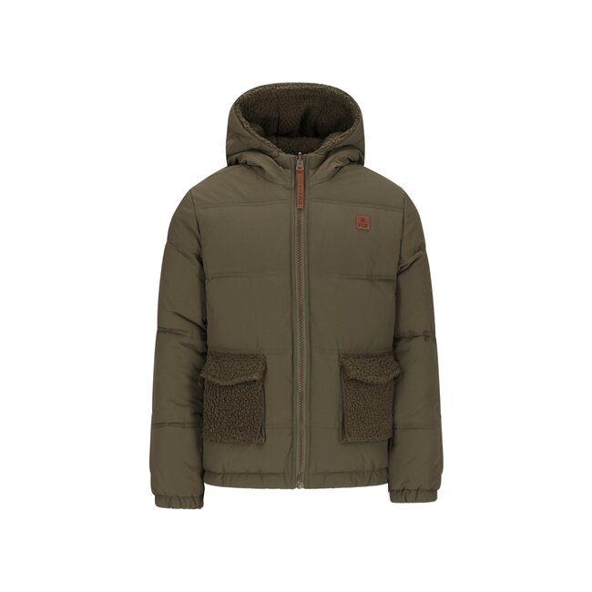 Albon Flo boys reversible hooded jacket 355 Army