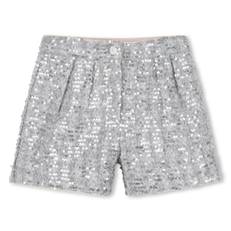 BILLIEBLUSH SHORT, BERMUDA SHORT ZILVEREN LAME