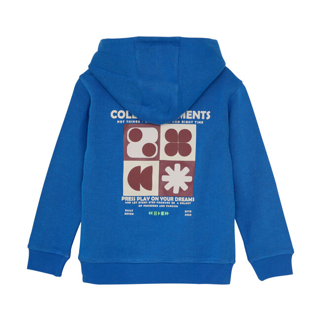 Hoodie Backprint Blue 7992 Dusty Kobalt
