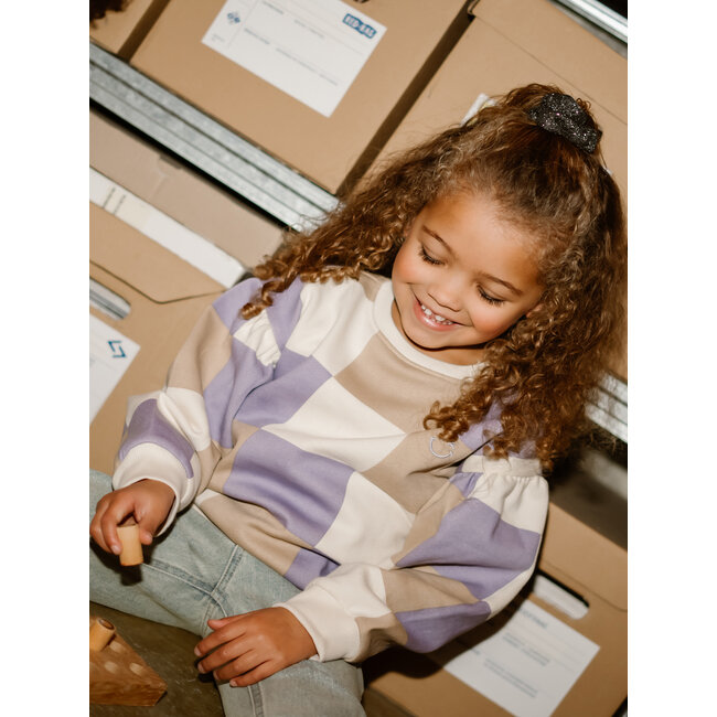 Sweater Check Purple 6817 Daybreak