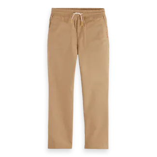 SCOTCH & SODA AMSTERDAM Relaxed-fit twill worker jogger 260 Medium Beige Tannin