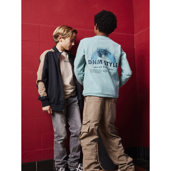 Zipper Jacket Contrast Sleeve Grey 1919 Phantom