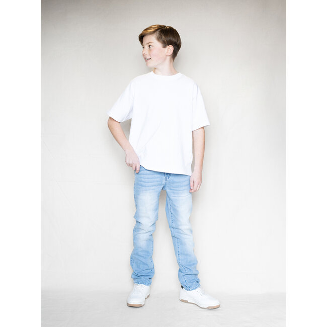 2560 Wide Straight Blue Jeans Blue 7775 Light Denim Blue