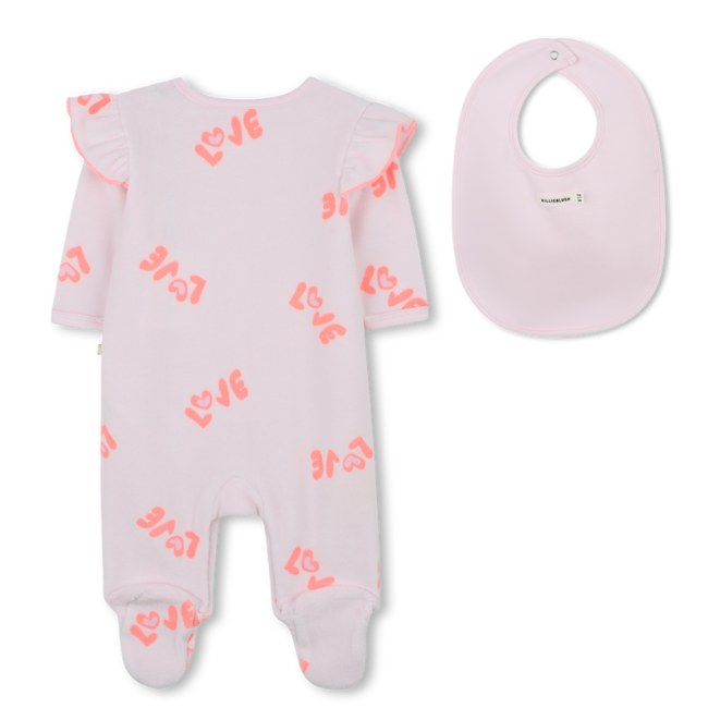 ENSEMBLE TEXTIL SET PYJAMA+SLABBETJE LICHT ROZE