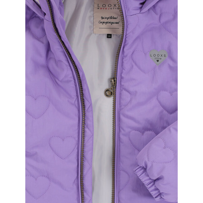 Little quilted hearts outerwear jack 602 BRIGHT LILAC