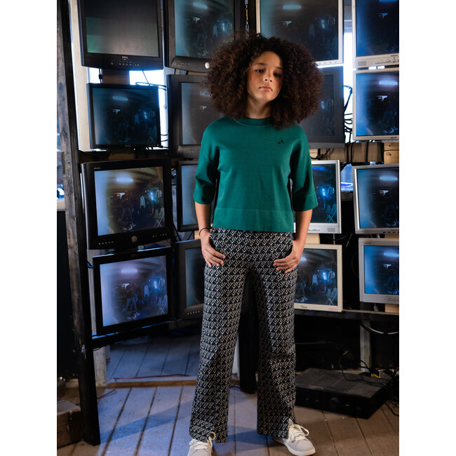 2531-5613-886 10Sixteen Jaquard Pants 886 CloverJaquard