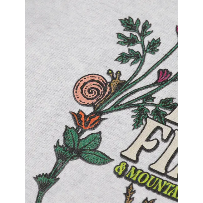 Relaxed-fit melange t-shirt with front artwork 030 Medium Grey Grey Melange