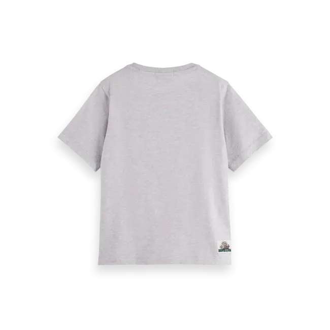 Relaxed-fit melange t-shirt with front artwork 030 Medium Grey Grey Melange