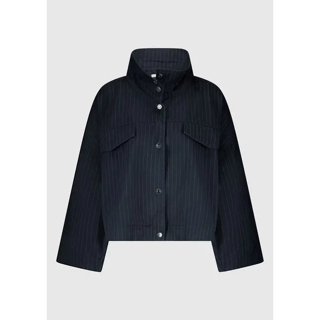 GIRLS LUNA JACKET 4832 Washed black stripe