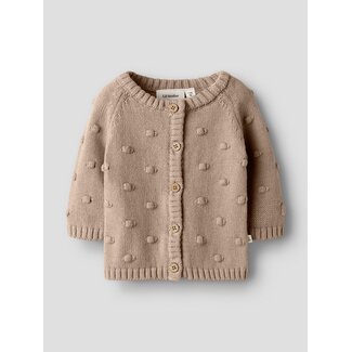 Lil'Atelier NBNGable LS Knit Cardigan Oxford Tan