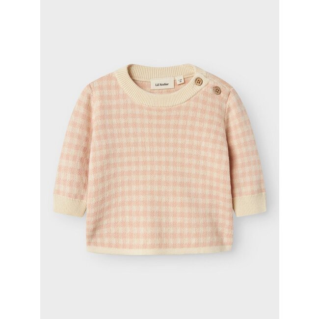 NBFNadie LS Loose Knit Cameo Rose