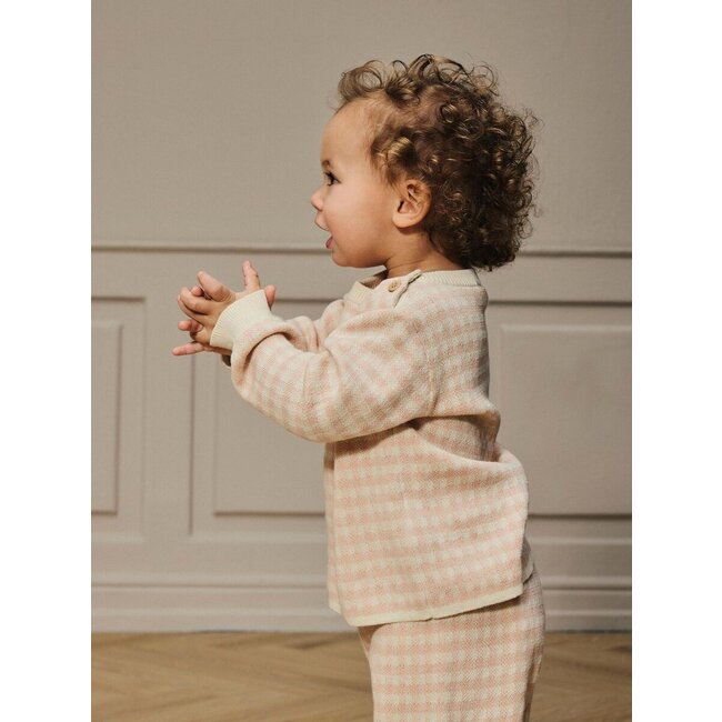 NBFNadie LS Loose Knit Cameo Rose