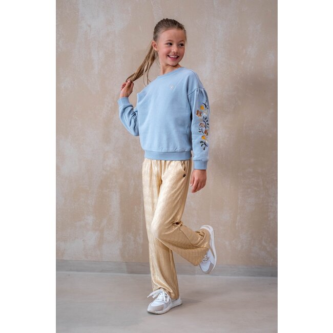 Danee Flo girls sweater with artwork 131 Ice blue