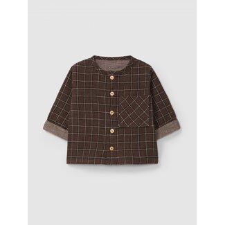 SNUG 5W123 PLAID SHIRT 16 Brown