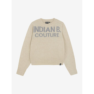 Indian Blue Jeans Knitted Sweater Text Sand 2020 Sandshell