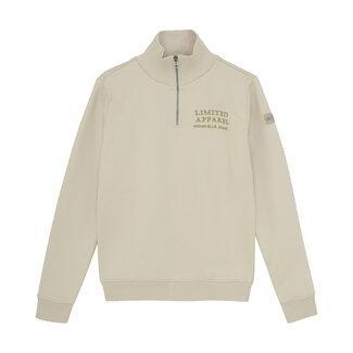 Indian Blue Jeans Sweater Zip Collar Print Sand 2020 Sandshell