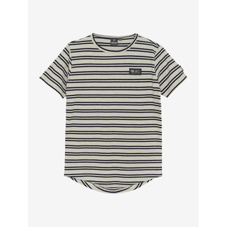 Indian Blue Jeans T-Shirt Stripe Badge  Grey 1231 Light Grey Melange