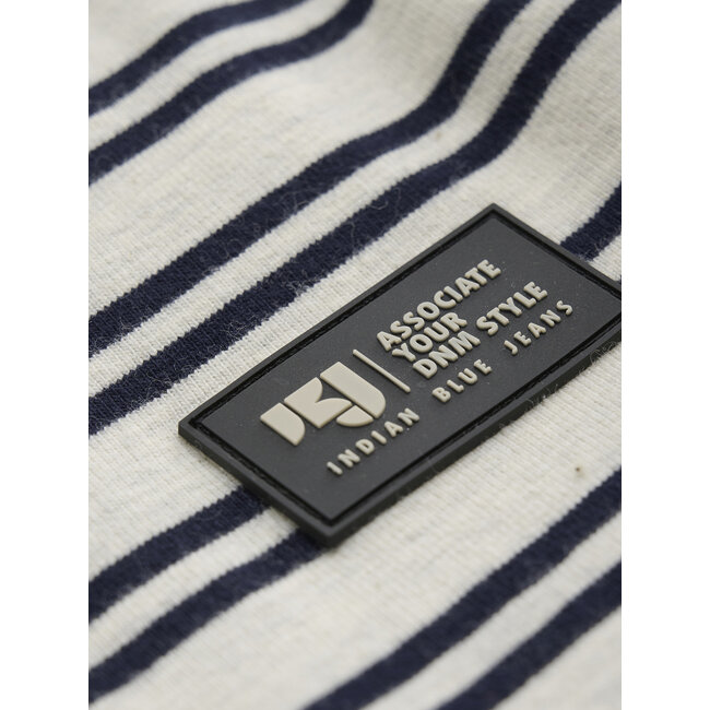 T-Shirt Stripe Badge  Grey 1231 Light Grey Melange
