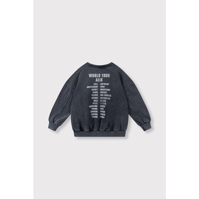 Kids knitted alix on tour sweater chacoral grey