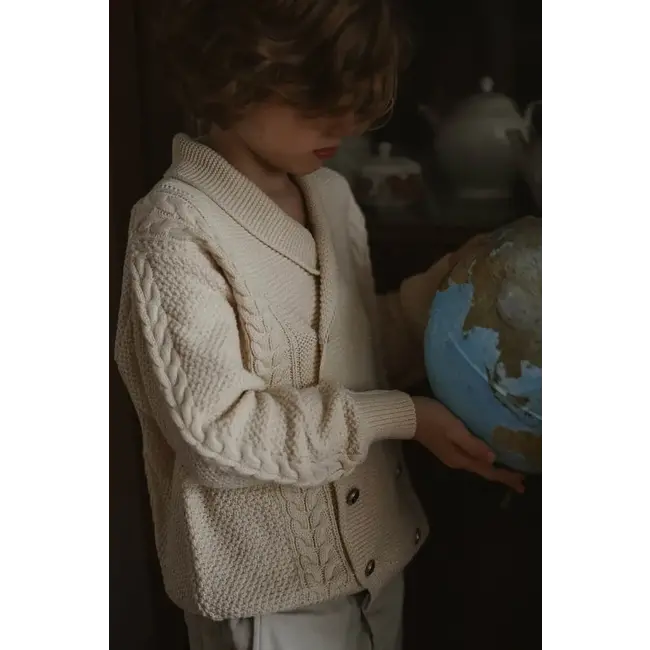 Alain Double breasted cardigan Sand