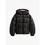HOODED SHINY PUFFER, BDS Black