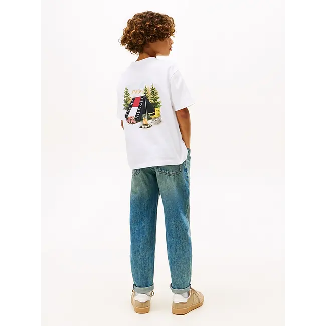 CAMP TOMMY PRINT TEE, YBR White