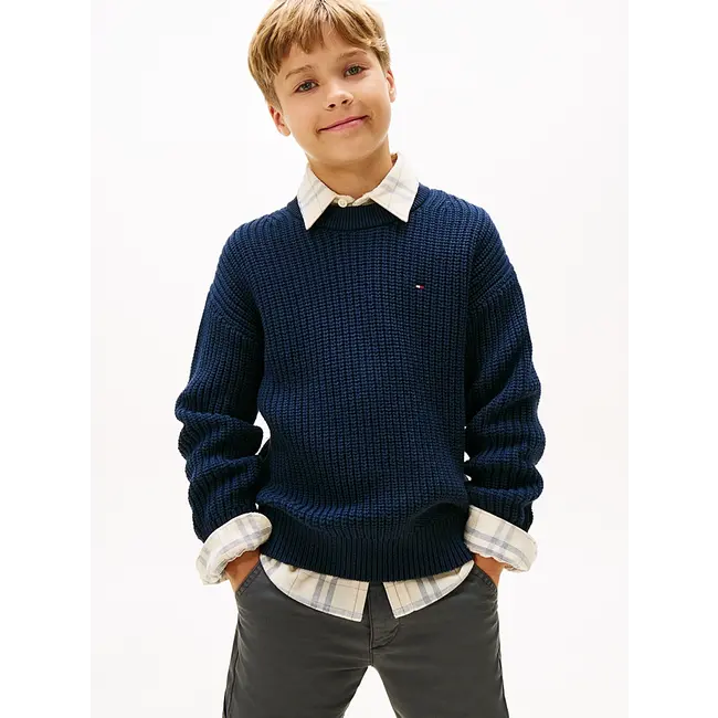 HALF CARDIGAN C-NECK, C1G Dark Night Navy