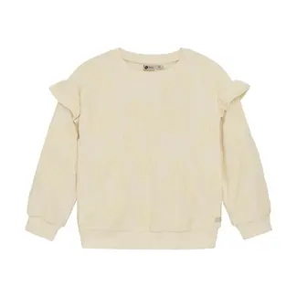 DAILY7 Sweater Jaquard Ruffle White 1700 Off White