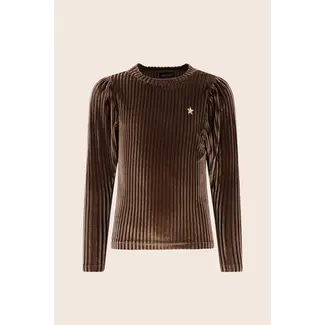 Like Flo Esmay Flo girls velvet top 470 Choco