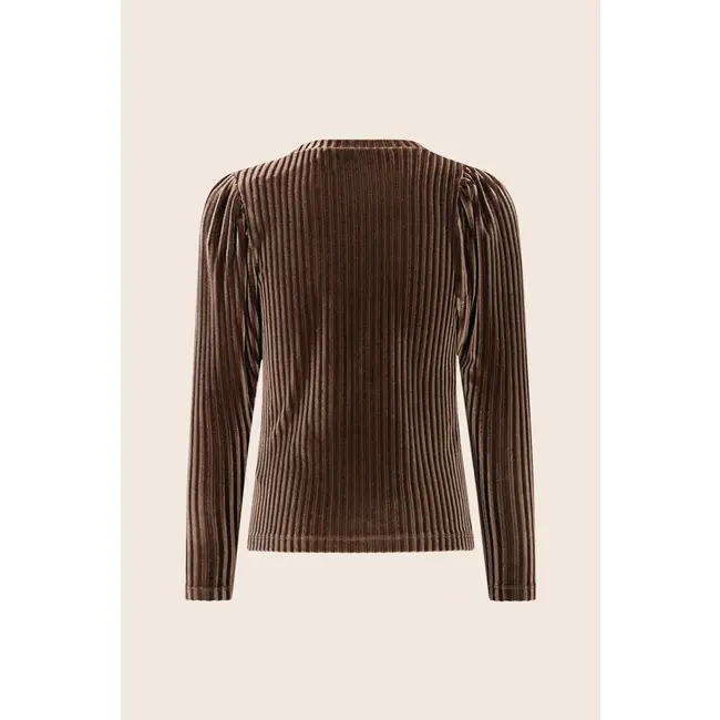 Esmay Flo girls velvet top 470 Choco