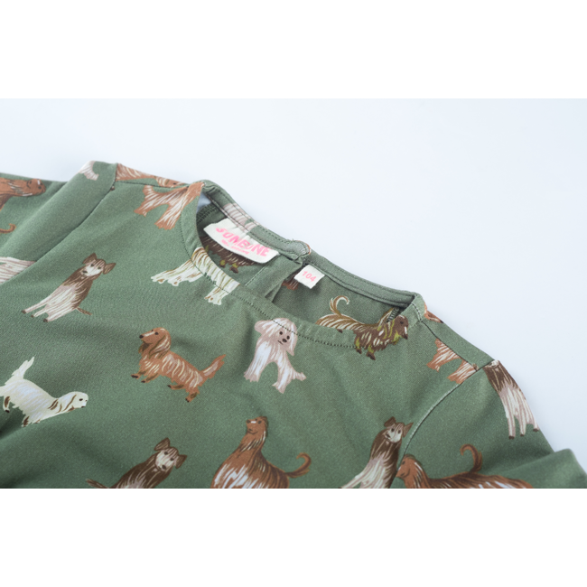 Dress long sleeves NEL-SG-52-A K KHAKI