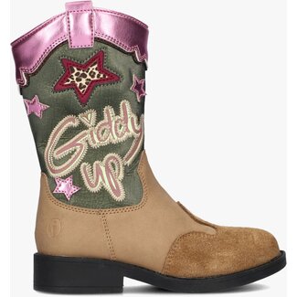 Shoesme Cognac Green Pink - Laars-