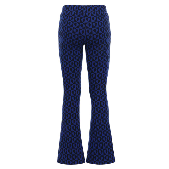 2532-7633-907 Little jaquard flaire pants 907 Blue hearts